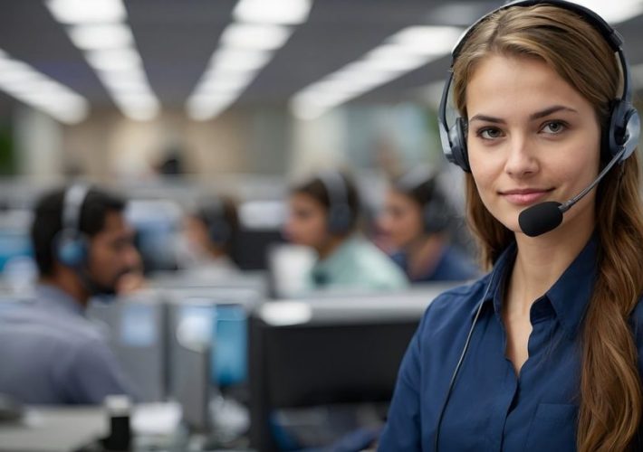 call center headset woman service 8643476